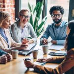 Diverse Group of Professionals in Discussion