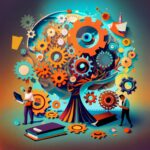 Collage featuring vibrant books, intricate gears, and interconnected nodes symbolizing the multifaceted nature of innovation. Text overlay reads: 'Best Reference Materials on Innovations - Innovations for Europe.' A dynamic visual representation of diverse and forward-thinking concepts related to innovation.