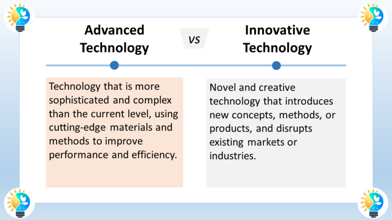 Adanced Technology What is the difference between Innovative Technology and Advanced ...