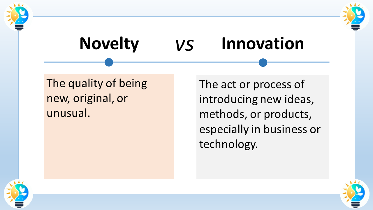 What is the difference between Novelty and Innovation? - Innovations 4 EU